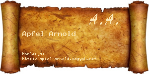 Apfel Arnold névjegykártya